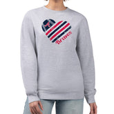 Atlanta Braves G-III 4Her by Carl Banks Women's Heart Logo Fleece Pullover Sweatshirt - Heather Gray