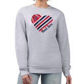 Boston Red Sox G-III 4Her by Carl Banks Women's Heart Logo Fleece Pullover Sweatshirt - Heather Gray