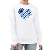 Kansas City Royals G-III 4Her by Carl Banks Women's Heart Logo Fleece Pullover Sweatshirt - White