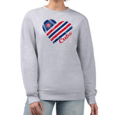 Chicago Cubs G-III 4Her by Carl Banks Women's Heart Logo Fleece Pullover Sweatshirt - Heather Gray