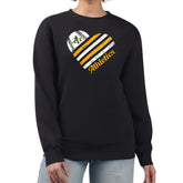Athletics G-III 4Her by Carl Banks Women's Heart Logo Fleece Pullover Sweatshirt - Black