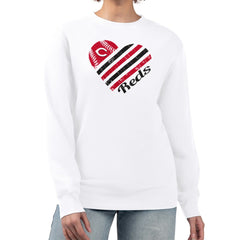Cincinnati Reds G-III 4Her by Carl Banks Women's Heart Logo Fleece Pullover Sweatshirt - White