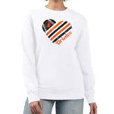 Baltimore Orioles G-III 4Her by Carl Banks Women's Heart Logo Fleece Pullover Sweatshirt - White