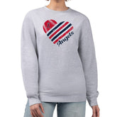 Los Angeles Angels G-III 4Her by Carl Banks Women's Heart Logo Fleece Pullover Sweatshirt - Heather Gray
