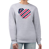Minnesota Twins G-III 4Her by Carl Banks Women's Heart Logo Fleece Pullover Sweatshirt - Heather Gray