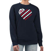 Washington Nationals G-III 4Her by Carl Banks Women's Heart Logo Fleece Pullover Sweatshirt - Navy