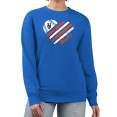 New York Mets G-III 4Her by Carl Banks Women's Heart Logo Fleece Pullover Sweatshirt - Royal