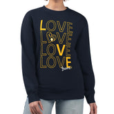 Milwaukee Brewers G-III 4Her by Carl Banks Women's Love Team Logo Fleece Pullover Sweatshirt - Navy