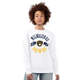Milwaukee Brewers G-III 4Her by Carl Banks Women's Team Logo Fleece Pullover Sweatshirt - White