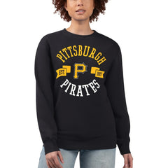 Pittsburgh Pirates G-III 4Her by Carl Banks Women's Team Logo Fleece Pullover Sweatshirt - Black