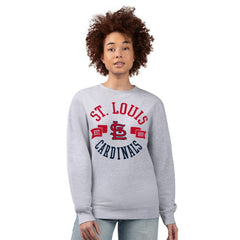 St. Louis Cardinals G-III 4Her by Carl Banks Women's Team Logo Fleece Pullover Sweatshirt - Heather Gray
