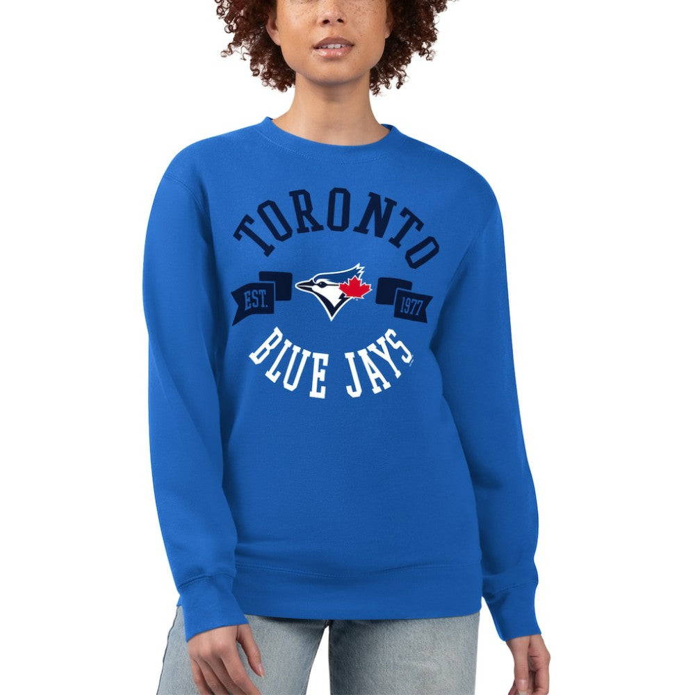 Toronto Blue Jays G-III 4Her by Carl Banks Women's Team Logo Fleece Pullover Sweatshirt - Royal