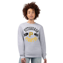 Pittsburgh Pirates G-III 4Her by Carl Banks Women's Team Logo Fleece Pullover Sweatshirt - Heather Gray