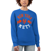 New York Mets G-III 4Her by Carl Banks Women's Team Logo Fleece Pullover Sweatshirt - Royal