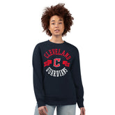 Cleveland Guardians G-III 4Her by Carl Banks Women's Team Logo Fleece Pullover Sweatshirt - Navy
