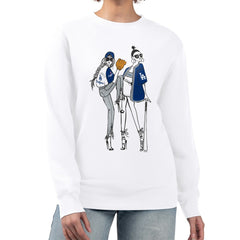Los Angeles Dodgers G-III 4Her by Carl Banks Women's Baseball Girls Fleece Pullover Sweatshirt - White