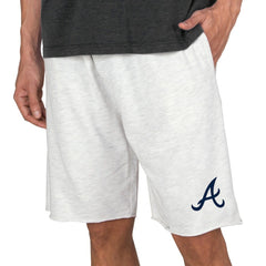 Atlanta Braves Concepts Sport Mainstream Terry Tri-Blend Shorts - Oatmeal
