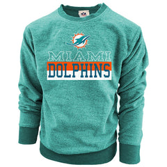 Miami Dolphins Wes & Willy Youth Reversible Fleece Pullover Sweatshirt - Aqua sale