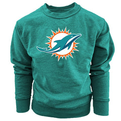 Miami Dolphins Wes & Willy Youth Reversible Fleece Pullover Sweatshirt - Aqua sale