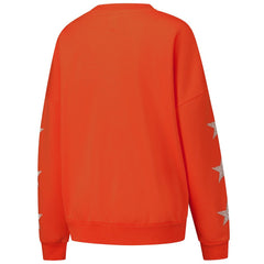Cleveland Browns Gameday Couture Women's Rhinestone Star Sleeve Settle the Score Oversized Pullover Sweatshirt - Orange outlet
