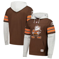 Cleveland Browns '47 Throwback Double Header Blitz Cornerback Hoodie - Brown on sale