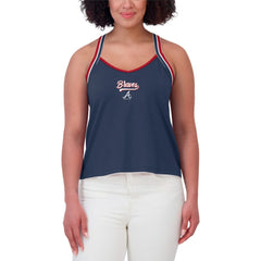 Atlanta Braves WEAR by Erin Andrews Women's Cross Strap Tank Top - Navy