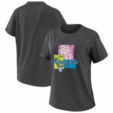 Minnesota Twins WEAR by Erin Andrews Women's Domestic Box Color Boyfriend T-Shirt - Charcoal