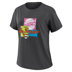 San Francisco Giants WEAR by Erin Andrews Women's Domestic Box Color Boyfriend T-Shirt - Charcoal