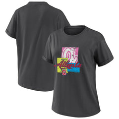 Atlanta Braves WEAR by Erin Andrews Women's Domestic Box Color Boyfriend T-Shirt - Charcoal