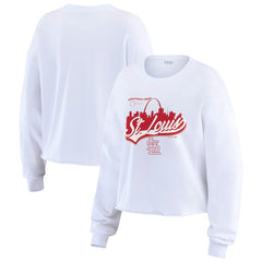 St. Louis Cardinals WEAR by Erin Andrews Women's Domestic Postcard Long Sleeve T-Shirt - White
