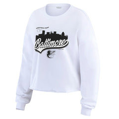 Baltimore Orioles WEAR by Erin Andrews Women's Domestic Postcard Long Sleeve T-Shirt - White