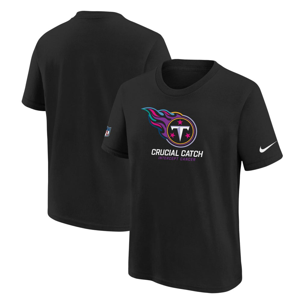 Tennessee Titans Youth 2024 NFL Crucial Catch T-Shirt - Black | Nike cheap