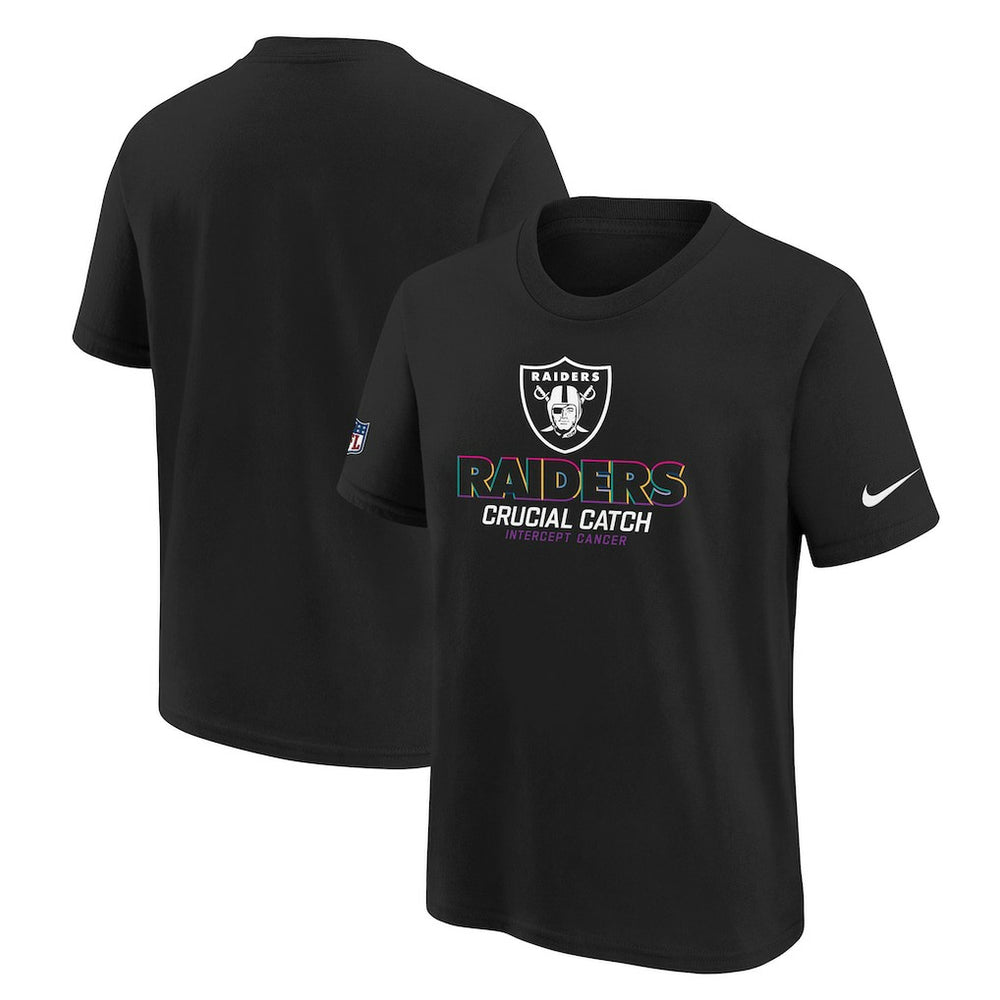 Las Vegas Raiders Youth 2024 NFL Crucial Catch T-Shirt - Black | Nike sale