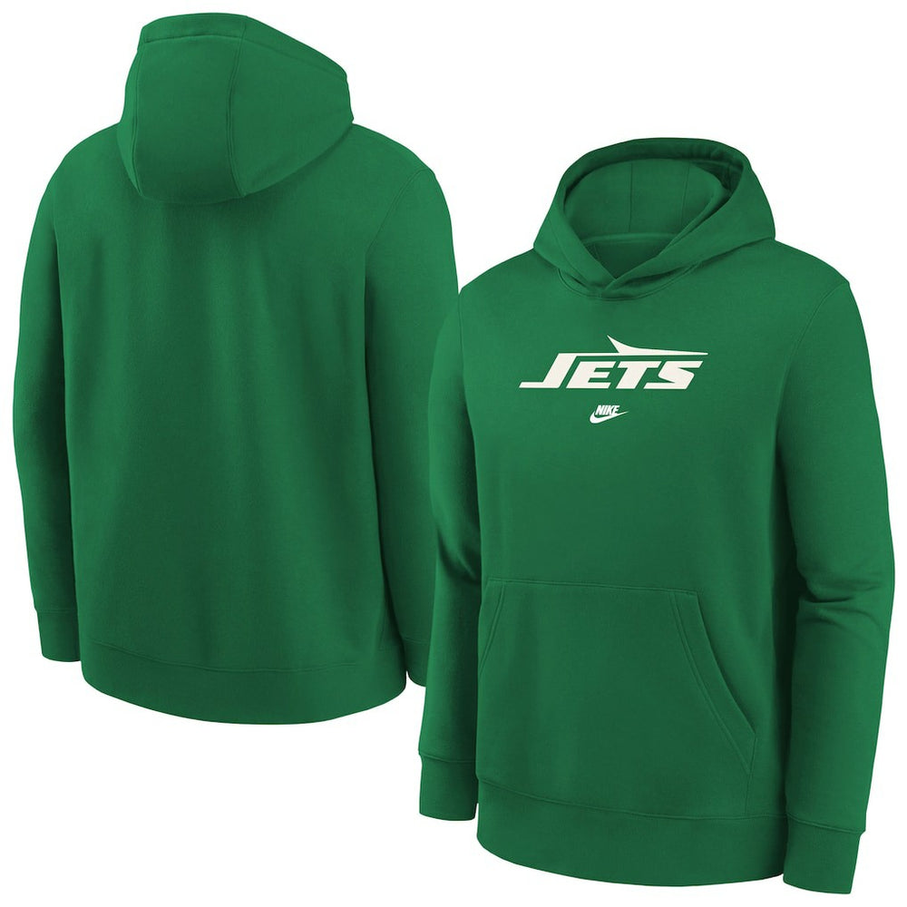New York Jets Youth Rewind Club Fleece Pullover Hoodie - Kelly Green | Nike sale
