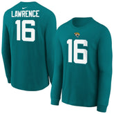 Trevor Lawrence Jacksonville Jaguars Youth Player Name & Number Long Sleeve T-Shirt - Teal | Nike outlet