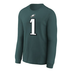 Jalen Hurts Philadelphia Eagles Youth Player Name & Number Long Sleeve T-Shirt - Midnight Green | Nike outlet