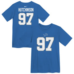 Aidan Hutchinson Detroit Lions Preschool Player Name & Number T-Shirt - Blue | Nike for sale