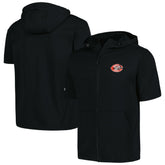 Cincinnati Reds Levelwear Recruit Short Sleeve Full-Zip Hoodie - Black