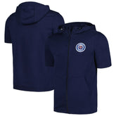 Detroit Tigers Levelwear Recruit Short Sleeve Full-Zip Hoodie - Navy
