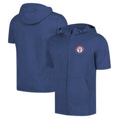 Texas Rangers Levelwear Recruit Short Sleeve Full-Zip Hoodie - Royal