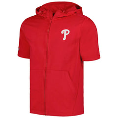 Philadelphia Phillies Levelwear Recruit Short Sleeve Full-Zip Hoodie - Red