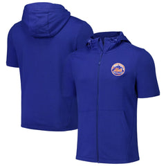 New York Mets Levelwear Recruit Short Sleeve Full-Zip Hoodie - Royal