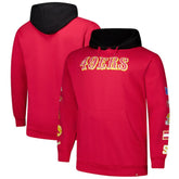 San Francisco 49ers Big & Tall Patched Out Pullover Hoodie - Scarlet online