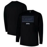 Seattle Seahawks Profile Big & Tall Pop Long Sleeve T-Shirt - Black online