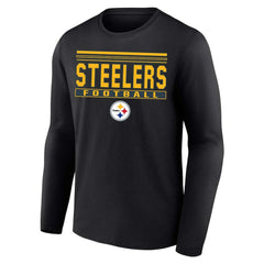 Pittsburgh Steelers Profile Big & Tall Pop Long Sleeve T-Shirt - Black on sale