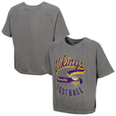 Minnesota Vikings Women's Mineral Wash Short Sleeve Top - Gray outlet