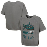Philadelphia Eagles Women's Mineral Wash Short Sleeve Top - Gray outlet