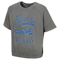 Detroit Lions Women's Mineral Wash Short Sleeve Top - Gray sale