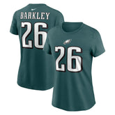 Saquon Barkley Philadelphia Eagles Women's Player Name & Number T-Shirt - Midnight Green | Nike on sale