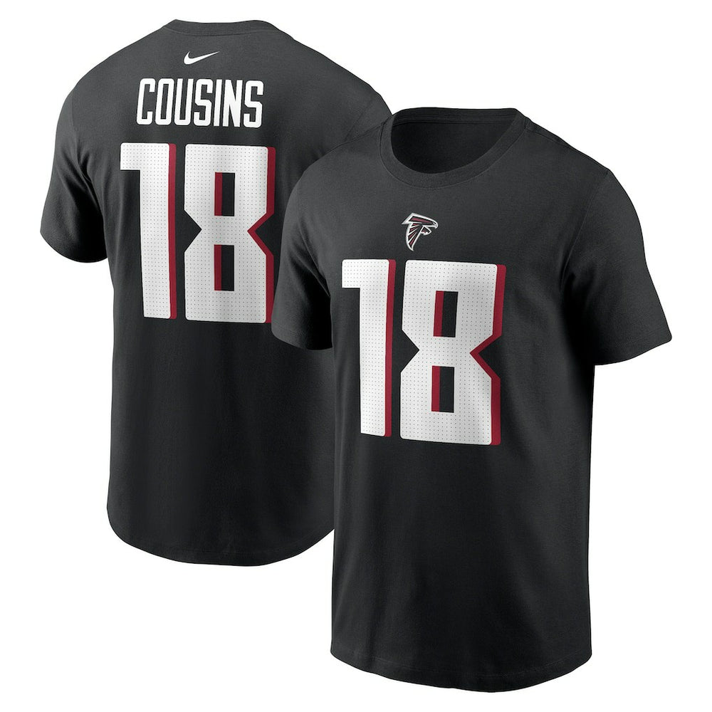 Kirk Cousins Atlanta Falcons Player Name & Number T-Shirt - Black | Nike on sale